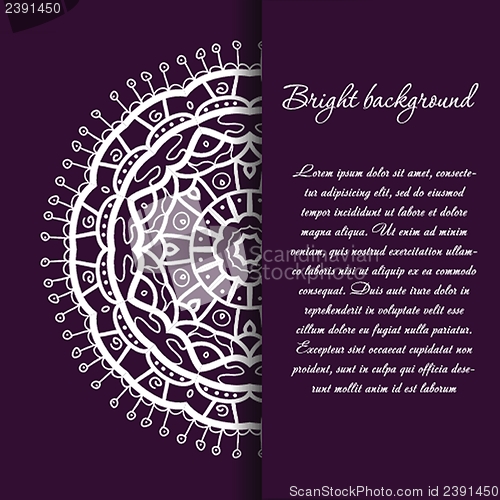 Image of Vintage background with bright colors mandala