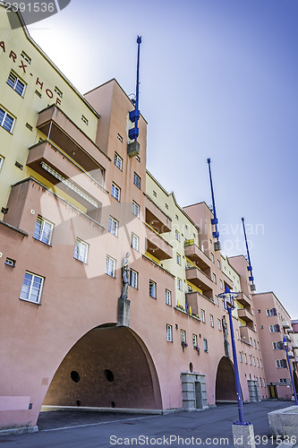 Image of View from patio to the Karl Marx Hof