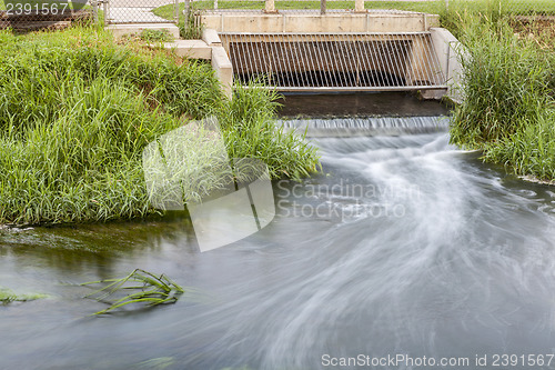 Image of cleaned sewage flowing