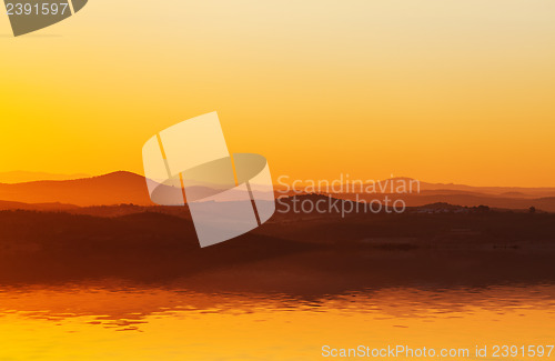 Image of Spectacular orange sunset