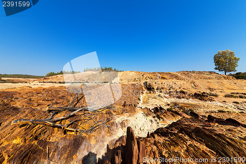 Image of Earth dam wall with an empty dam