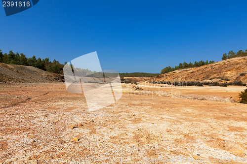 Image of Empty river-bed in a dry dusty landscape