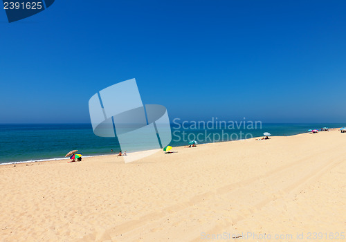 Image of Beautiful tropical beach with bathers