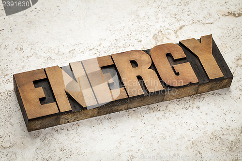 Image of energy word typography