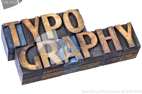 Image of typography word in wood type