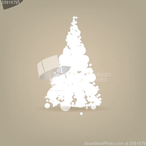 Image of Christmas background with Christmas tree, vector illustration.