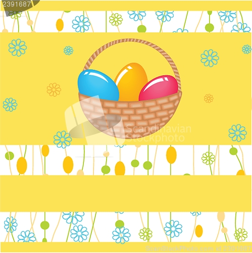 Image of Easter card with two hand drawn eggs