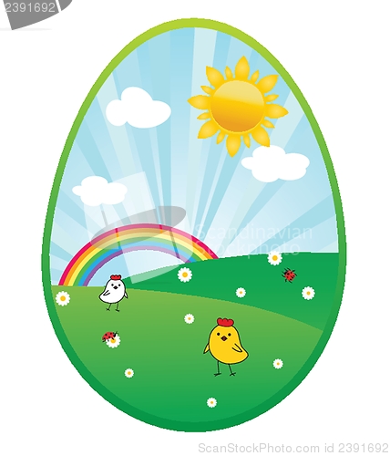 Image of Easter card with two hand drawn eggs