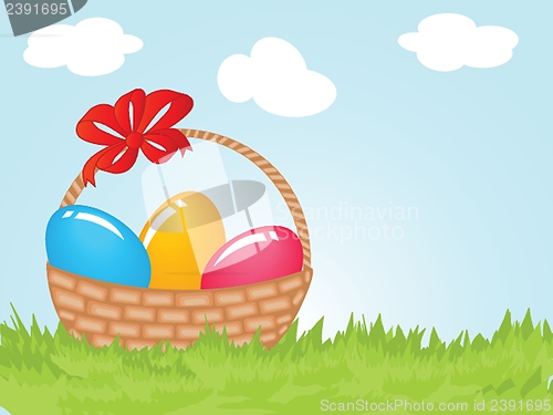 Image of Easter card with two hand drawn eggs