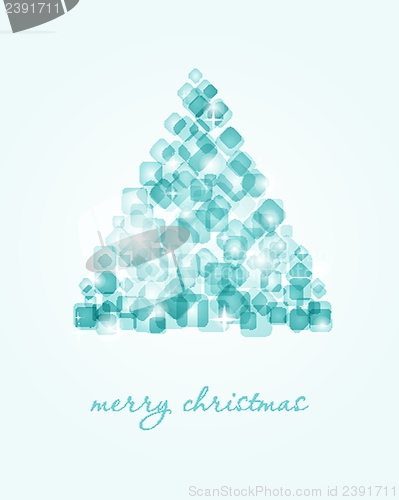 Image of Christmas card with holiday elements.