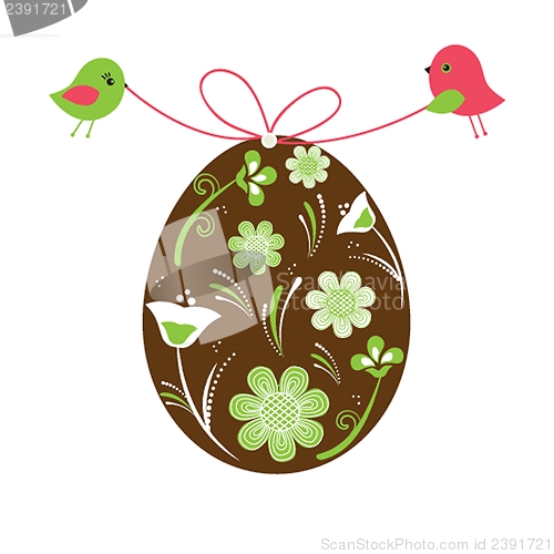 Image of Easter card with two hand drawn eggs