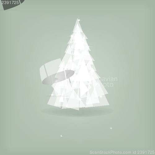 Image of Christmas background with Christmas tree, vector illustration.