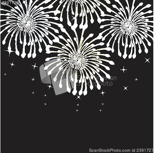 Image of Colorful vector fireworks