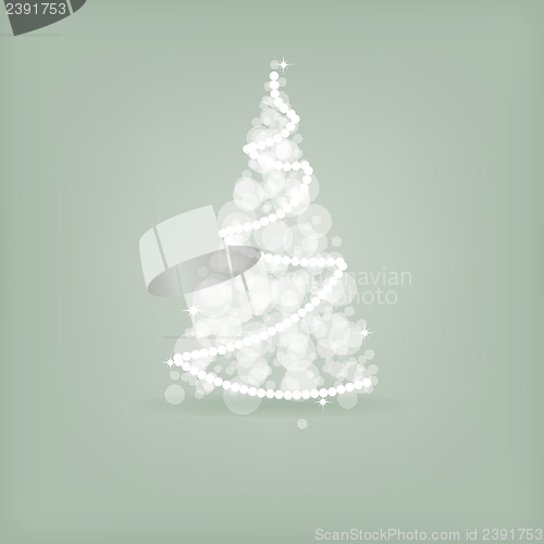 Image of Christmas background with Christmas tree, vector illustration.