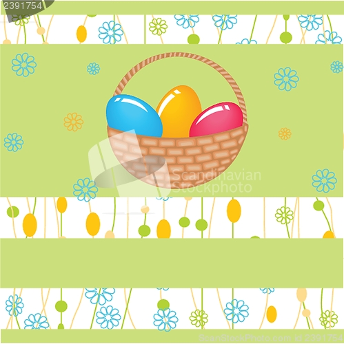 Image of Easter card with two hand drawn eggs