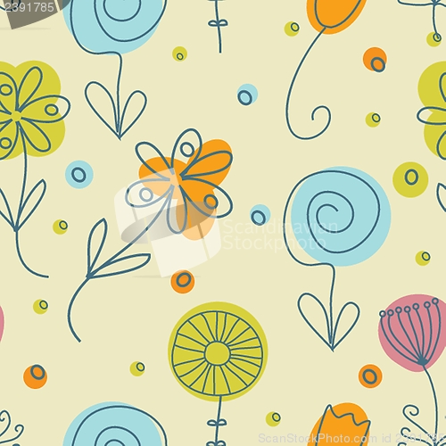 Image of Cute floral seamless background
