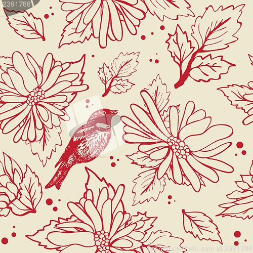 Image of Cute floral seamless background