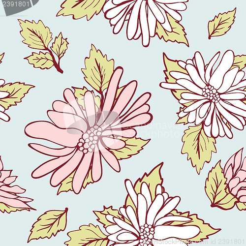Image of Cute floral seamless background