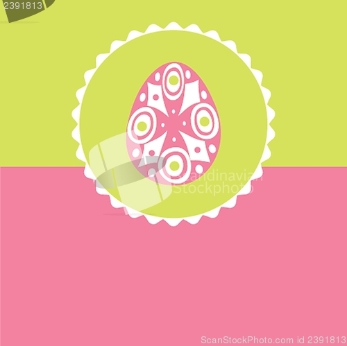Image of Easter card with  hand drawn egg