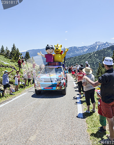 Image of Haribo Car in Pyrenees Mountains