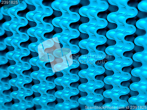 Image of Blue Wavy Scales pattern or texture