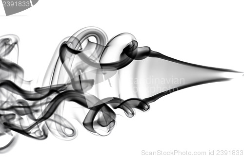 Image of Abstract black pattern: smoke swirls and curves