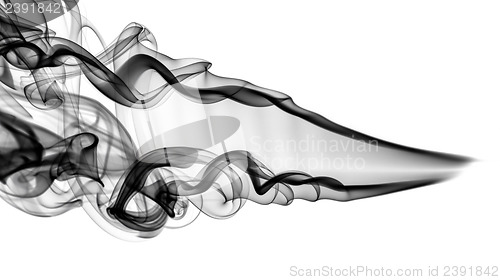 Image of Abstract black smoke pattern and swirls 