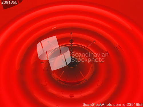 Image of Splashes of cherry juice or wine with droplets