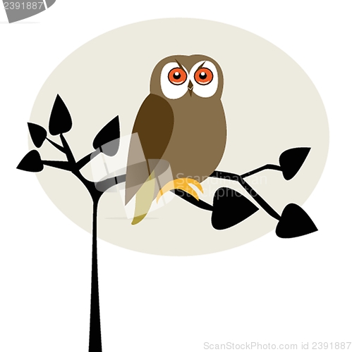 Image of illustration of a funny character owl