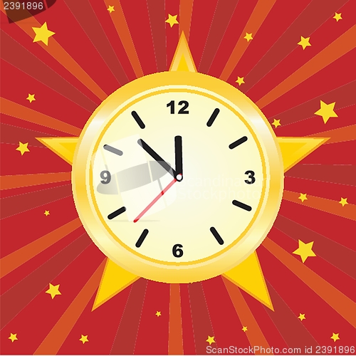 Image of Vector old vintage clock face