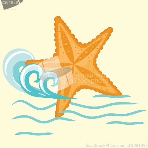 Image of Starfishe icon vector illustration