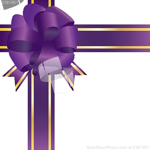Image of Violet bow isolated
