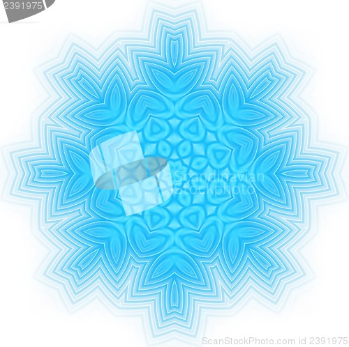 Image of Abstract blue shape on white