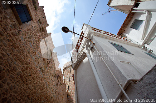 Image of architecture of the town Tossa de Mar, Spain