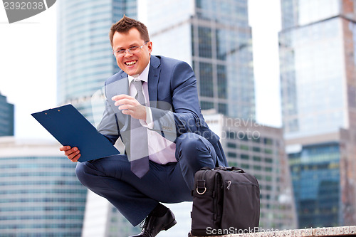 Image of Successful  smiling businessman