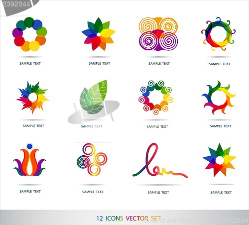 Image of Icons set vector