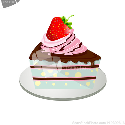 Image of Strawberry and chocolate cake