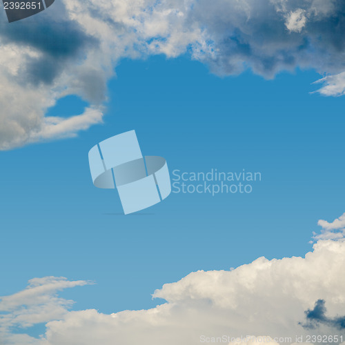 Image of blue sky and clouds