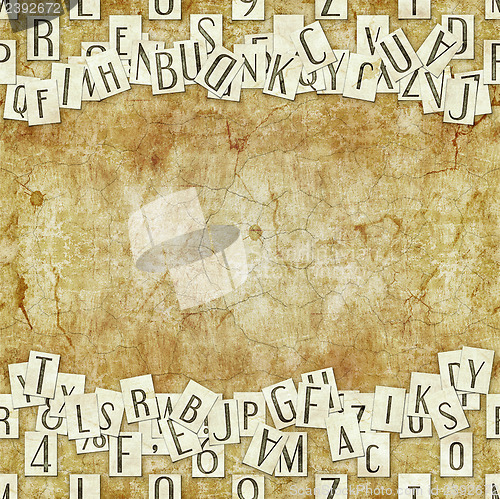 Image of letter seamless texture with space for text