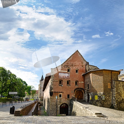 Image of view in the old town of Lviv, Ukraine