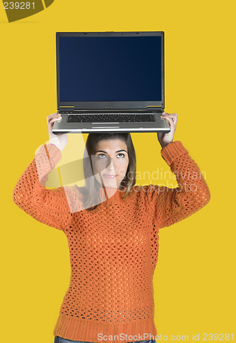 Image of Student woman with a laptop