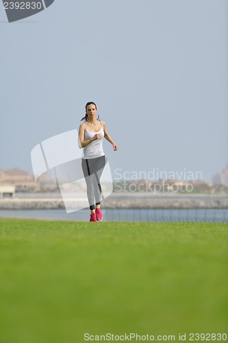 Image of woman jogging at morning