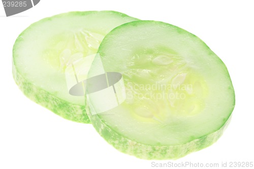 Image of Two slices of cucumber

