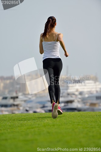 Image of woman jogging at morning