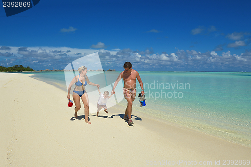 Image of happy family on vacation