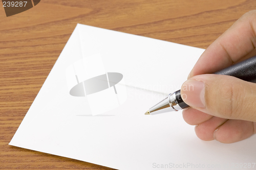 Image of Writing on the back of an envelope

