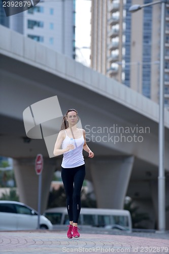 Image of woman jogging at morning