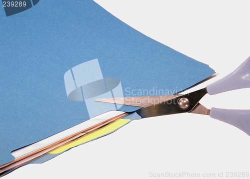 Image of Scissors Cutting File Folder