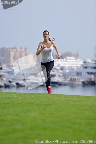 Image of woman jogging at morning