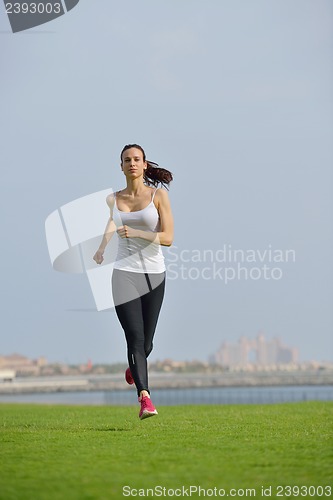 Image of woman jogging at morning